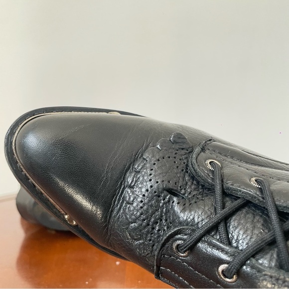 Vintage Women’s Heritage Lacer Black Leather Kiltie Cowboy Boot | US 6.5 - Picture 6 of 8